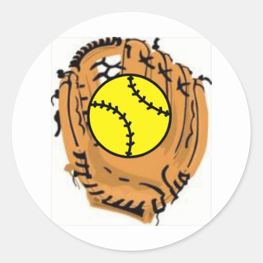 Softball Catcher Classic Round Sticker Zazzle