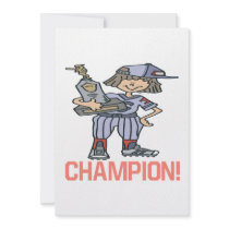 Softball Champion Personalized Announcement