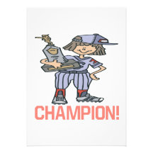 Softball Champion Personalized Announcement