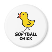Softball Chick Magnet by chicktshirts8 Softball Chick Magnet