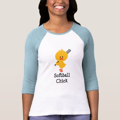 Softball Chick Raglan T shirt