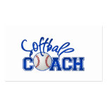 Softball Coach Business Cards