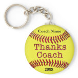 Softball Coach Gifts Ideas with NAME and YEAR Keychains