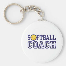 Softball Coach Keychain
