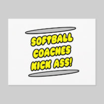 Softball Coaches Kick Ass! Postcard