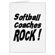 Softball Coaches Rock! Greeting Card