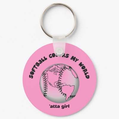 Softball Colors my World Key Chain by strongpointinc