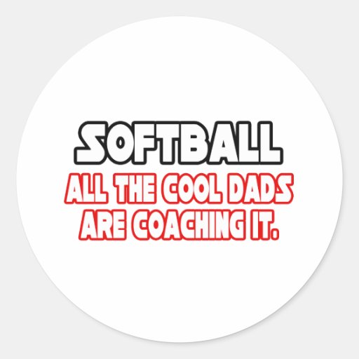 Softball...Cool Dads Stickers