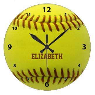 Softball Custom Ball Wall Clock