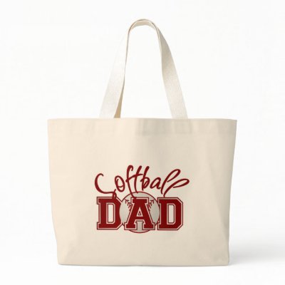 Softball DAD Canvas Bag by Just2Cute
