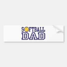 Softball Dad Bumper Sticker