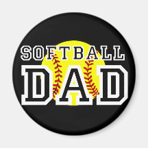 Softball Dad Fridge Magnet