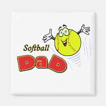 Softball Dad Fridge Magnets