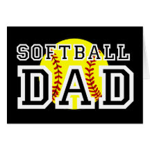 Softball Dad Greeting Card