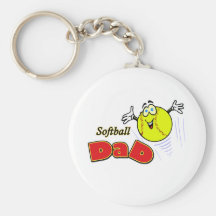 Softball Dad Key Chain