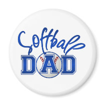 Softball Dad Fridge Magnets