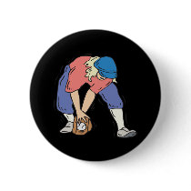 Softball Fielder Pinback Buttons