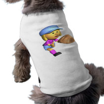 Softball Fielder Dog Tshirt