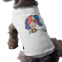 Softball Fielder Dog T Shirt