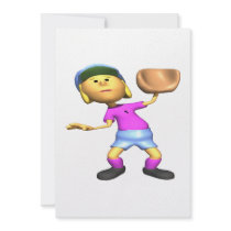 Softball Fielder Personalized Invites