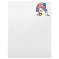 Softball Fielder Custom Letterhead