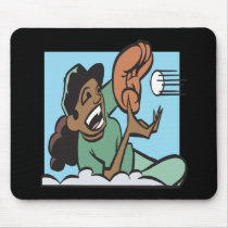 Softball Fielder Mousepads