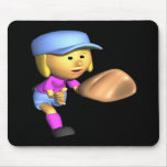 Softball Fielder Mousepads