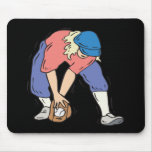 Softball Fielder Mousepads