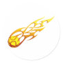 Softball Flame Sticker