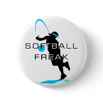 Softball freak - Pitcher front buttons by DT_Studios Softball freak - Pitcher front buttons