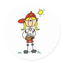 Softball Girl Sticker by stick_figures Softball Girl Sticker