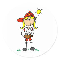 Softball Girl Sticker