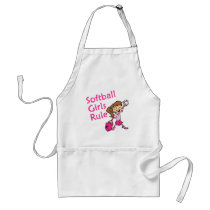 softball girls rule apron