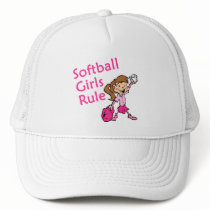 Softball Girls Rule Trucker Hats