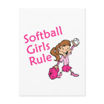 Softball Girls Rule Postcards