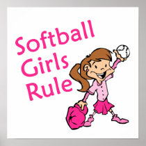Softball Girls Rule Posters