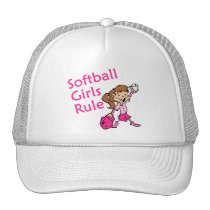 Softball Girls Rule hats