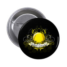 Softball Grandma Pinback Button