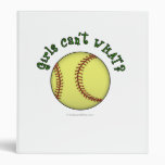 Softball-Green 3 Ring Binder