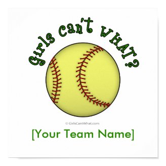Softball-Green Poster