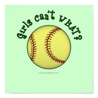 Softball-Green Poster