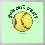 Softball-Green Poster