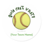 Softball-Green Stickers