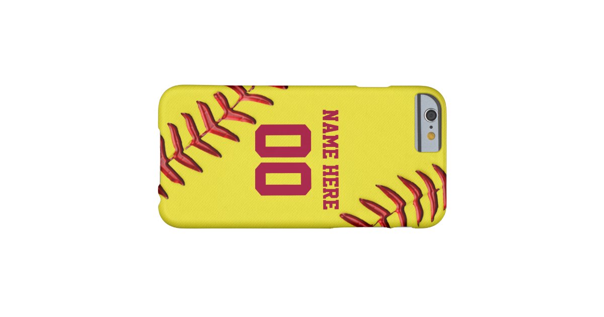Softball iPhone 6 Cases with Your NAME and NUMBER | Zazzle