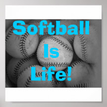 Softball is life print