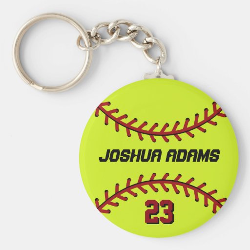 Softball Keychain for Sports Fans and Athletes Zazzle