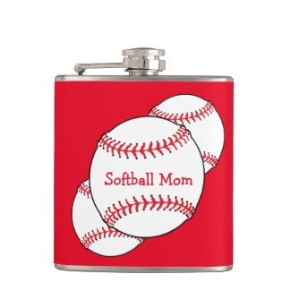 Softball Mom Flask