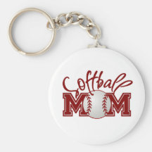 Softball MOM Keychain
