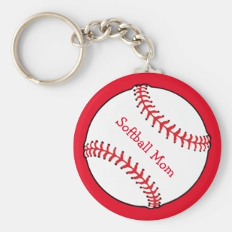 Softball Mom Keychain