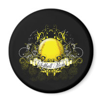 Softball Mom Refrigerator Magnet